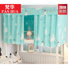 学生宿舍床帘 大学男生女生寝室单人床上铺下铺遮光布 绿森林一片 防尘顶(通用) 单片