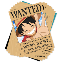 Berserker动漫周边 动漫人物42*29cm中海报 墙贴 航海王 通缉令 15亿 九张 有双面胶