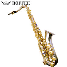 德国ROFFEE罗菲 次中音萨克斯风降B调乐器初学考级演奏乐器SAXOPHONE 次中音白铜萨克斯