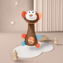 BIBI棒 婴儿摇铃玩偶 捏捏响手偶毛绒棒  动物5款 猴子 25cm