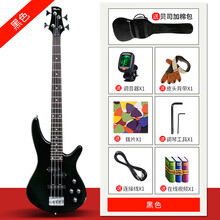 名森贝斯四弦电贝斯吉他电贝司bass初学者入门贝斯吉他演出乐器 绅士黑【送礼包】