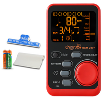 cherub 小天使人声喊拍节拍器钢琴小提琴二胡古筝吉他架子鼓通用节拍器 【拍立减】【电池红】WSM-240人声喊拍+礼