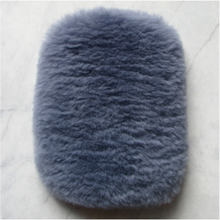 便捷擦鞋布手套式羊毛抛光护理清洁毛刷擦皮鞋神器擦鞋软布套装 中灰色