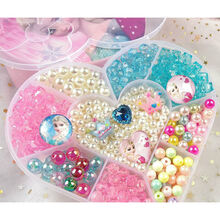 珠子DIY儿童手工串珠材料包冰雪奇缘穿项链公主玩具爱莎女孩饰品 特惠款爱心盒宝石冰雪