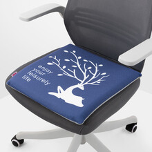 FOOJO 记忆棉四季透气舒适坐垫椅垫 办公室学生记忆棉慢回弹座椅垫子居家餐椅垫 40*40cm小鹿