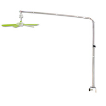 全不锈钢升级小吊扇支架两用中联微风吊扇床上固定架子折叠挂架伸缩横杆微吊挂杆吊杆床头架 全钢两用支架增强版