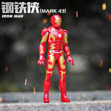 TOMY多美卡漫威合金手办复仇者联盟钢铁侠蜘蛛侠美国队长关节可动公仔人偶玩具模型 钢铁侠Mark-43 836353
