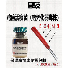 哈药鸡痘活疫苗痘匹克禽疫苗鸽痘鸽痘药鸽子禽痘鸡药鸡病鸡豆药 10瓶价+刺针