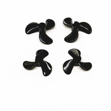 适用于三叶桨 PC材质船模螺旋桨 全浸桨 塑胶桨遥控电动船改装DIY打窝船 36MM(孔径4MM) 反桨