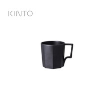 kinto OCT日本陶瓷咖啡杯 马克杯浓缩杯茶杯拿铁家用日式杯碟套装 马克杯 300ml 黑色