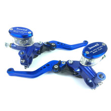 电动电瓶摩托车刹车上泵雅迪豪爵福喜小龟小猴子改装通用碟刹上泵 蓝色六档可调椭圆上泵(一对) 送安装维护包