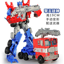 锦江变形玩具车金刚大黄蜂擎天汽车机器人手办模型男孩儿童玩具 擎天战神