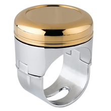 汽车方向盘助力球辅助转向拐弯倒车单手省力球轴承操控助力器 土豪金通用款(配大小脚)