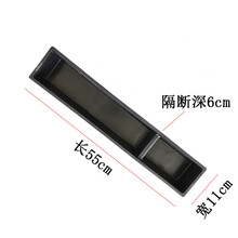 鸽子喂鸡食槽喂水防撒养鸡鸭喂料槽喂食器鸡槽子长方形喂鸡用工具 新款黑色55*11*7cm两用食槽