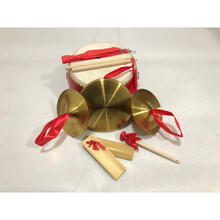 大中小场合三句半表演道具学校公司庆典成人儿童打击乐器锣鼓镲 27鼓+21锣+19镲【】