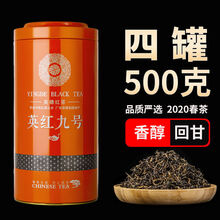 4罐500克春茶舒可哒英德红茶英红九号2021新茶一级英红9号英九红茶特产 4罐500克