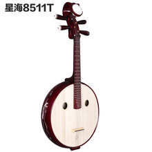 北京星海中阮硬木骨花中阮8511T贴雕金属品演奏级红木中阮琴 星海硬木贴雕8511T