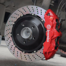布雷博（Brembo）GT 六四活塞刹车卡钳套件 进口 适用于宝马奥迪奔驰德系日系等 红色 GT4 4活塞345后轮（两个轮子）