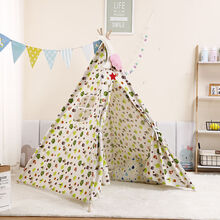 儿童游戏室内帐篷游戏屋 印第安儿童帐篷室内游戏屋儿童玩具 1.3米绿花