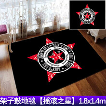 专用架子鼓地毯垫爵士鼓防滑电子鼓毯隔音加厚减震脚垫钢琴定制 1.8乘1.4摇滚之星鼓地毯+汉牌蓝火鼓棒1付