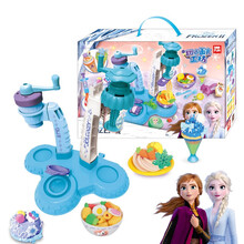 迪士尼玩具小麦泥彩泥模具套装女孩过家家diy手工制作亲子互动冰雪奇缘4岁-8岁橡皮泥粘土儿童生日礼物 甜点面食工坊DS-2635