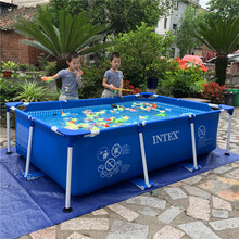 小朋友的游泳池洗澡的桶大型支架游泳池大号家庭泳池家用成人戏水池加厚户外 300*200*76cm