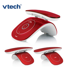 伟易达（Vtech） 2033 数字无绳蓝牙子母机欧式电话机家用办公有线座机健康手机伴侣 红色一拖二