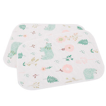 喜亲宝 婴儿隔尿垫 新生儿宝宝防水透气可洗全棉纱布双面使用护理垫 2条装（50*35cm） 2条装