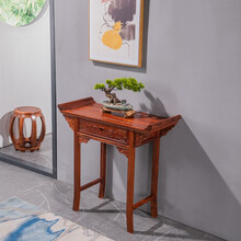 梨言红木家具非洲花梨（学名：刺猬紫檀）翘头案带抽条案玄关桌中式实木供桌神台木案台香案 长88*宽38*高81