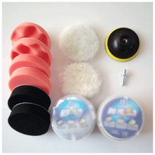 汽车抛光机打蜡机无线家用车用锂电池充电可调速美容工具地板家具 4寸10件套+两盒蜡