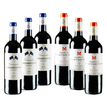 【新加坡航空指定品牌】百年名庄 十字木桐古堡AOC干红葡萄酒整箱 法国原瓶原装进口红酒 珍藏3瓶+双旗3瓶