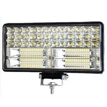 适用于汽车led大灯12V24V货车超亮长条射灯铲车挖掘机收割机电三轮车灯 远近光8寸【黄白光】