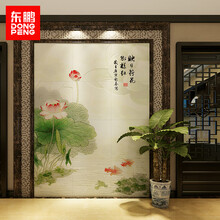 东鹏（DONGPENG）东鹏瓷砖背景墙中式玄关背景墙过道瓷砖全抛釉雕刻艺术墙砖 别样红 雕刻全抛釉+幻彩/0.1平方米