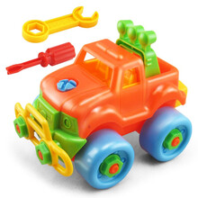 儿童可拆卸摩托车玩具男女孩动手拆装拧螺丝螺母组合益智玩具 拆卸汽车（颜色随机）