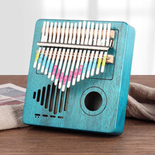 LAOLANR乐器 拇指琴 17音卡林巴琴 相思木卡琳巴琴 手指琴 双指琴乐器 单面板拇指琴 SYJ17-孔雀蓝