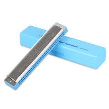 天鹅SWAN 口琴 24孔复音C调演奏口琴（蓝色）