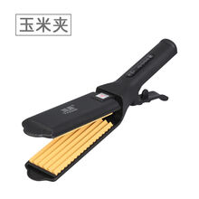 乾越（qianyue）理发店专用电陶瓷夹板玉米烫蓬松垫发根玉米须直发器拉直板 黄金玉米夹