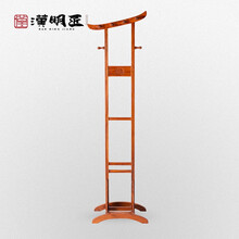 汉明匠 红木家具非洲花梨（学名：刺猬紫檀）新中式衣帽架实木衣服架子落地挂衣架木质卧室落地式衣架 汉明落地衣帽架