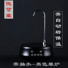悦可堂 电陶炉泡茶壶自动上水耐热玻璃壶迷你小型烧水煮茶器带抽水迷你煮茶炉烧 黑色单炉