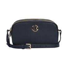 迈克·科尔斯（MICHAEL KORS）MK女包 FULTON系列牛皮革黑色单肩斜挎包 38H9CFTC6L BLACK
