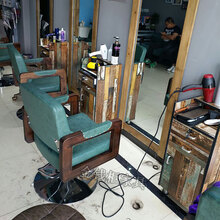 理发店工具柜发廊专用多功能美发储物柜抽屉式复古剪发镜台小柜子美发床恢弘 条形款(无需组装整装发货) 35x30x80cm  官方标配