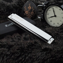 Easttop东方鼎T2403学生初学儿童成人演奏乐器专业24孔复音口琴 E 调