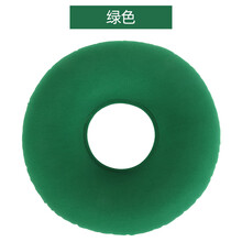 骨宜生 加厚PVC充气圆形坐垫 防褥疮圆形气垫 气垫防褥疮充气垫 绿 opp袋简易包装