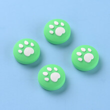 丸图 任天堂Switch摇杆冒Joy-Con手柄摇杆帽可爱猫爪保护套NS配件可爱创意 多色任意组合 薄款猫爪摇杆帽【草绿色】1对，自选颜色备注