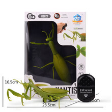 眼镜蛇抖音同款仿真遥控毛毛虫爬行动物虫子昆虫电动蟑螂整蛊玩具(部分偏远地方不发，详情请咨询客服 遥控螳螂 标配+螺丝刀+6纽扣电池