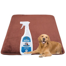 狗垫子大型犬金毛冬夏季保暖睡觉窝宠物笼四季通用毛毯沙发猫地垫 珊瑚绒垫 咖啡色(110*80*3cm)+除臭剂 犬猫通用