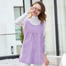 美妮 防辐射服孕妇装夏孕妇防辐射衣服电脑防护服 浅紫色 L