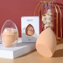 Creative art干湿两用美妆蛋不吃粉斜切海绵粉扑蛋定妆化妆蛋RT彩妆蛋收纳盒单个装肤色