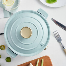 京东京造 多功能锅小火锅小电锅 1.5L电火锅多用途锅  家用电热锅电煮锅煮面锅 蓝色