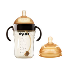 世喜奶瓶 婴儿奶瓶PPSU断奶奶瓶奶嘴宽口径吸管奶瓶300ml（7-10个月奶瓶+10个月以上奶嘴）带吸管带手柄